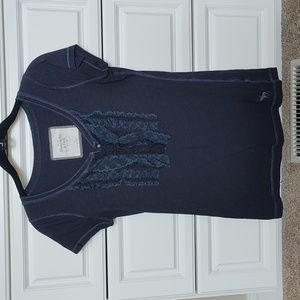 Abercrombie and Fitch size small navy short sleeved tee